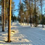 Hiihtobaanaa uudenvuoden vesisateen jälkeen